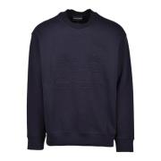 Stijlvolle katoenmix sweatshirt Emporio Armani , Blue , Heren