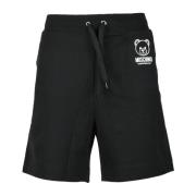 Katoen Elastaan Bermuda Ondergoed Shorts Moschino , Black , Heren