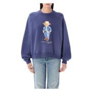 Bear Crewneck Sweater Polo Ralph Lauren , Blue , Dames