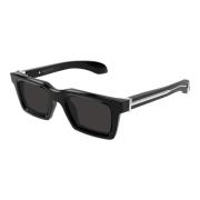 Zwart/Grijs Zonnebril Am0506S Alexander McQueen , Black , Heren