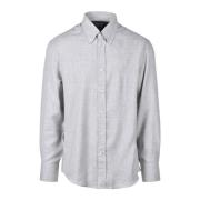 Katoen Kasjmier Shirt Brunello Cucinelli , Gray , Heren