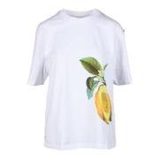 Katoenen T-shirt voor sportliefhebbers Sportmax , White , Dames