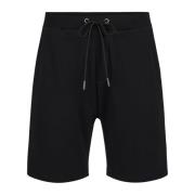 Zwarte slim fit Bermuda shorts van katoenfleece met beerprint Iceberg ...