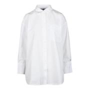 Katoenen Overhemd Tommy Hilfiger , White , Dames