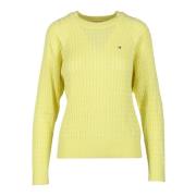 Katoenen Gebreide Trui Tommy Hilfiger , Yellow , Dames