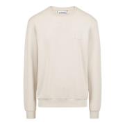 Poeder witte crewneck sweatshirt van scuba stof en logo Iceberg , Beig...