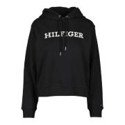 Katoenen trui Tommy Hilfiger , Black , Dames