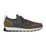 Heren suède en stoffen sneaker | houtskool grijs Doucal's , Gray , Her...