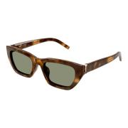 Havana Groene Zonnebril Saint Laurent , Brown , Dames