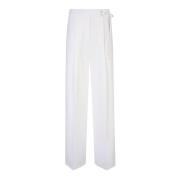 Hoge taille broek met plooien Eleventy , White , Dames