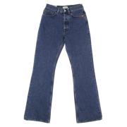 Stone Washed Denim Jeans Amish , Blue , Dames