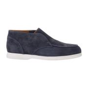 Heren chukka loafer van suède | blauw Doucal's , Blue , Heren