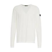 Stijlvol Wit Gebreid Shirt Peuterey , White , Heren