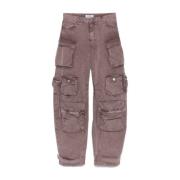 Cargo Bruine Jeans met Klassieke Zakken The Attico , Brown , Dames