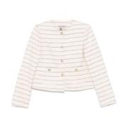 Elegant Cream Jacket Ss25 Semicouture , Beige , Dames