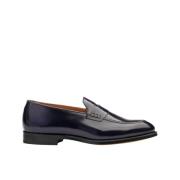 Heren leren Penny loafer | blauw Doucal's , Blue , Heren