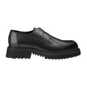 Heren leren veterschoen | zwart Doucal's , Black , Heren