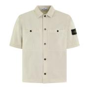 Korte Mouw Heren Overshirt Stone Island , Beige , Heren