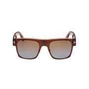 Bruin Metalen Montuur Zonnebril Tom Ford , Brown , Heren