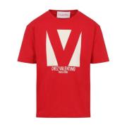 Rood T-shirt met stijl 157 Valentino , Red , Heren