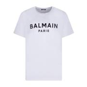 Stijlvolle T-shirts en Polos Balmain , White , Heren