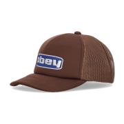 Donkerbruine Curvy Trucker Hat Obey , Brown , Unisex