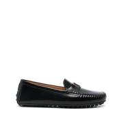 Zwarte platte schoenen met Gommino zool Tod's , Black , Dames