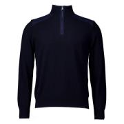 Navy Blue Pullover Sweater Paul & Shark , Blue , Heren