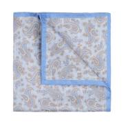 Zijden Dubbele Print Blauw Accessoire Profuomo , Blue , Dames