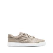 Geperforeerde Leren Sneakers voor Heren Doucal's , Beige , Heren