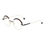 Ronde Metalen Bril Cosmos Model Anne & Valentin , Black , Dames