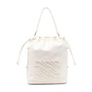 Witte Trekkoord Bovenhandvat Tas Casadei , White , Dames