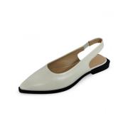 Leren Slingpumps Room Puntige Neus Copenhagen Shoes , Beige , Dames