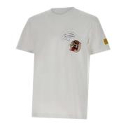 Cartoon Logo Wit T-shirt Iceberg , White , Heren