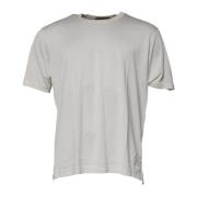 Zijden Crew Neck T-shirt Dolce & Gabbana , White , Heren