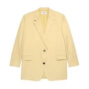 Oversized Jas met Twee Knopen Ami Paris , Yellow , Dames