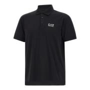 Zwart Poloshirt met Logo Emporio Armani EA7 , Black , Heren