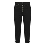 Zwarte Jeans met Koons Juweel Detail Dondup , Black , Dames