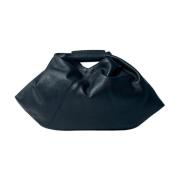 Pebble-Grain Leren Mini Tas MM6 Maison Margiela , Black , Dames