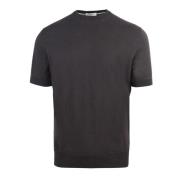 Bruine Katoenen T-shirt Regular Fit Paolo Pecora , Brown , Heren