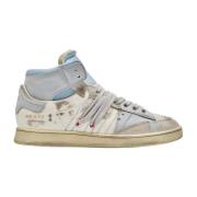 Cage Dual High Top Sneakers Hidnander , White , Dames