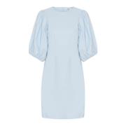 Vrouwelijke Jurk met Pofmouwen Soaked in Luxury , Blue , Dames