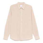 Algot Wollen Overhemd Norse Projects , Beige , Heren