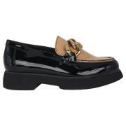 Zwart/Beige Dames Loafer Stijlvol Ontwerp Högl , Black , Dames