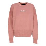 Roze Crewneck Sweater met W Logo Disclaimer , Pink , Dames