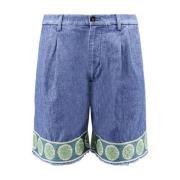 Blauwe Katoenen Shorts Gemaakt in Italië Valentino Garavani , Blue , H...