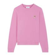 Geborduurd Logo Katoenen Crew Neck Sweatshirt Maison Kitsuné , Pink , ...