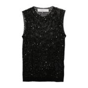 Paillet versierde tanktop Golden Goose , Black , Dames