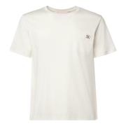 Witte T-shirt met Placchetta Go Logo Valentino Garavani , White , Here...