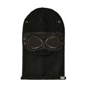 Merino wol Balaclava Goggle Hoed C.p. Company , Black , Heren